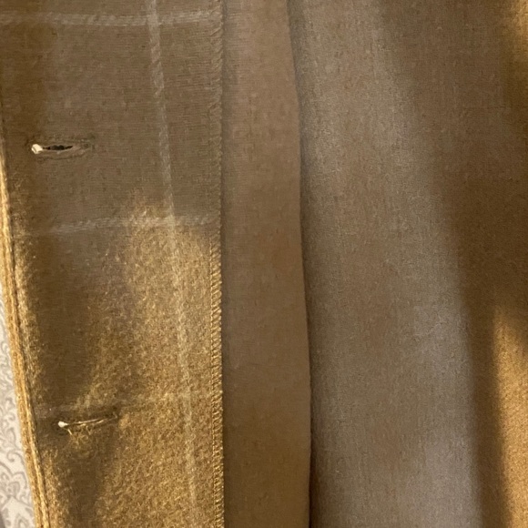 Vintage Wool Blend Plaid Women's Pea Coat Winter Coat - Picture 6 of 12